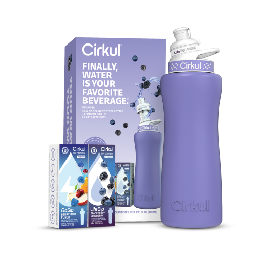 32oz. Matte Periwinkle Stainless Steel Bottle Starter Kit X8